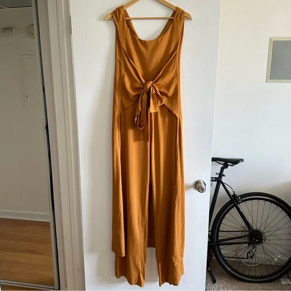 Pink Filosofy Orange/Yellow Paltrow Wide-Leg Jumpsuit size Small EUC - Picture 6 of 10